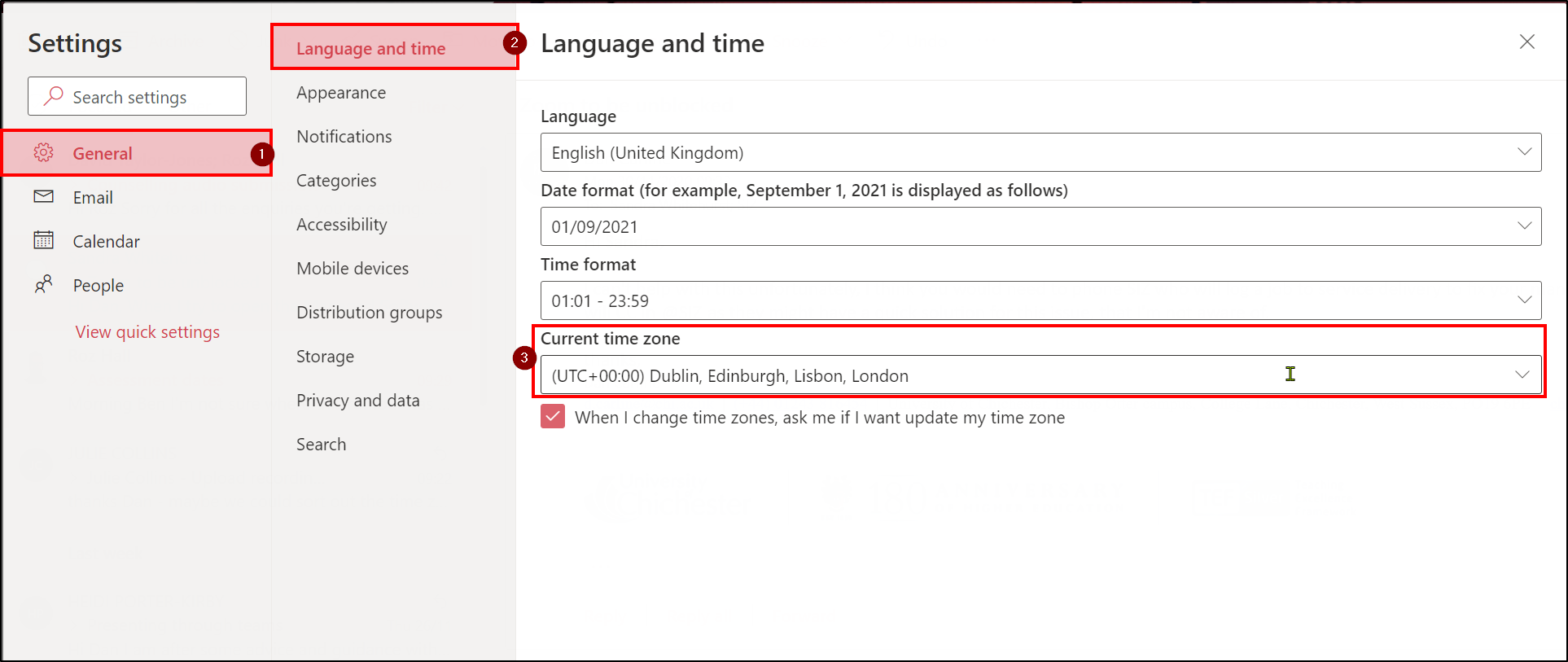 How to update or change your Office 365 account’s time zone Support